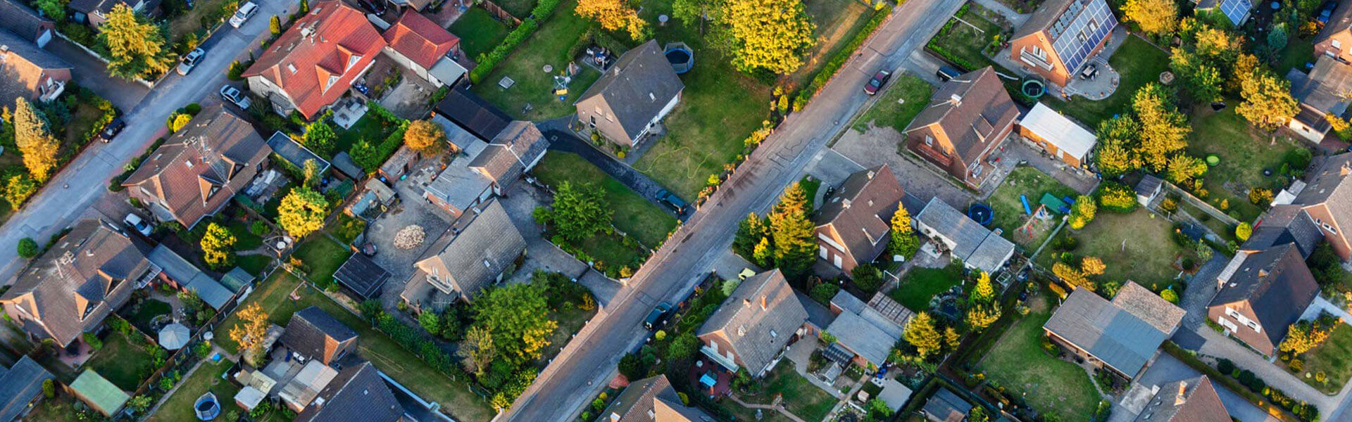 Residential Street Aerial View